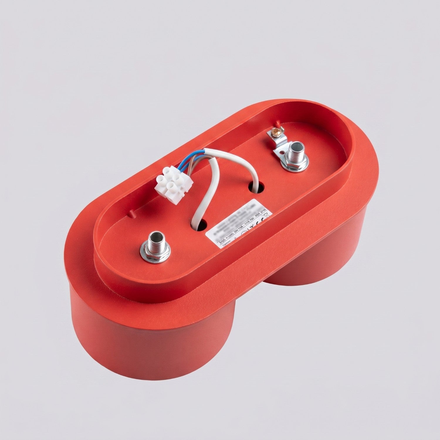 Plafonnier Modo 2 aluminium rouge Gx53, vue 7
