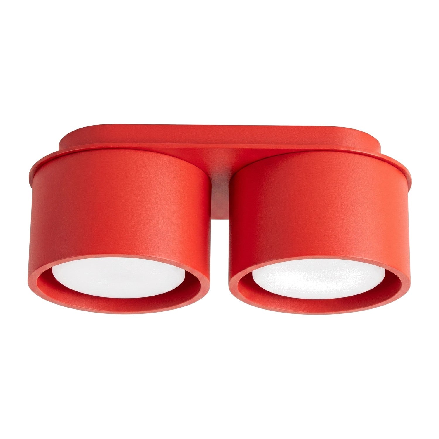 Plafonnier Modo 2 aluminium rouge Gx53