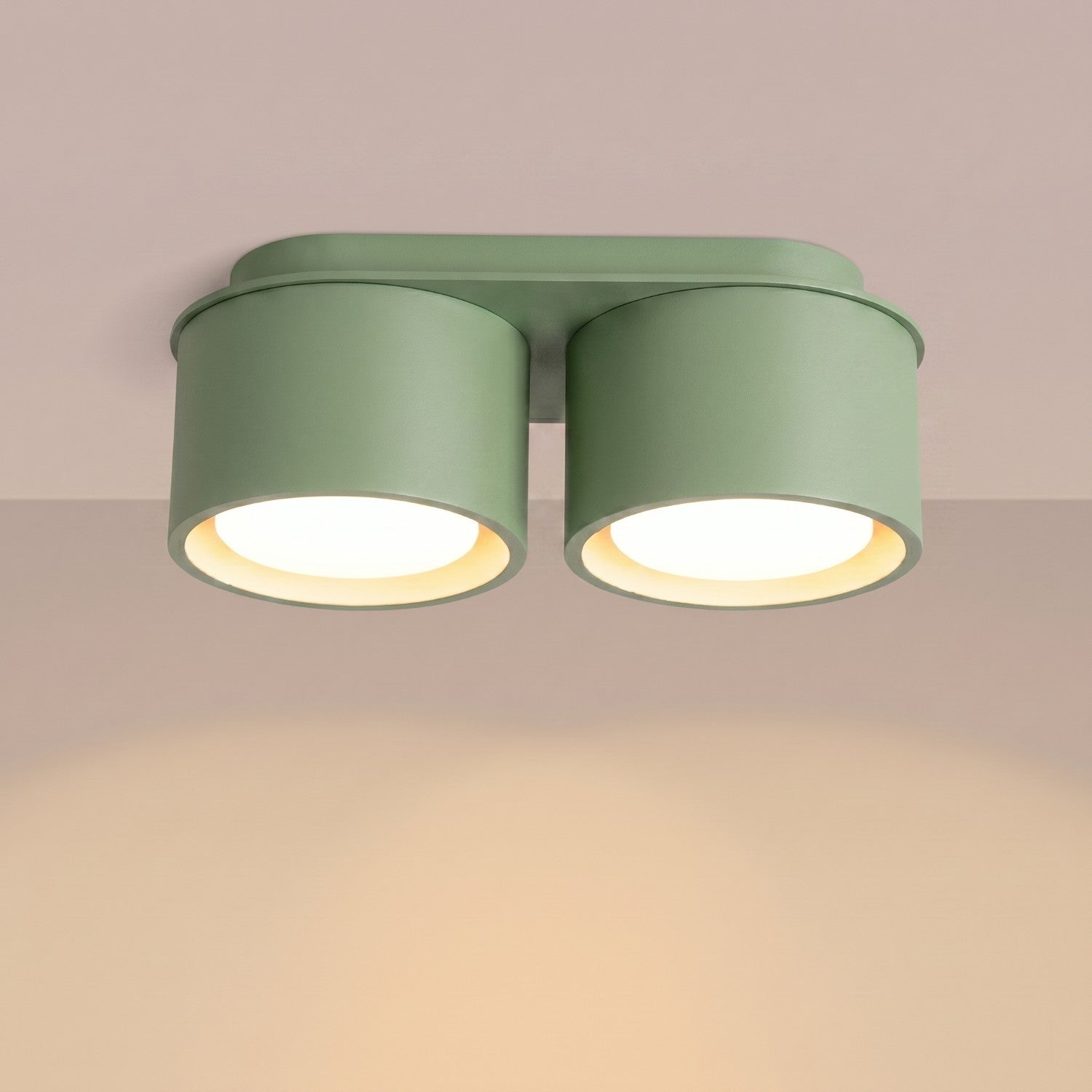 Plafonnier Modo 2 aluminium vert sauge Gx53, vue 3