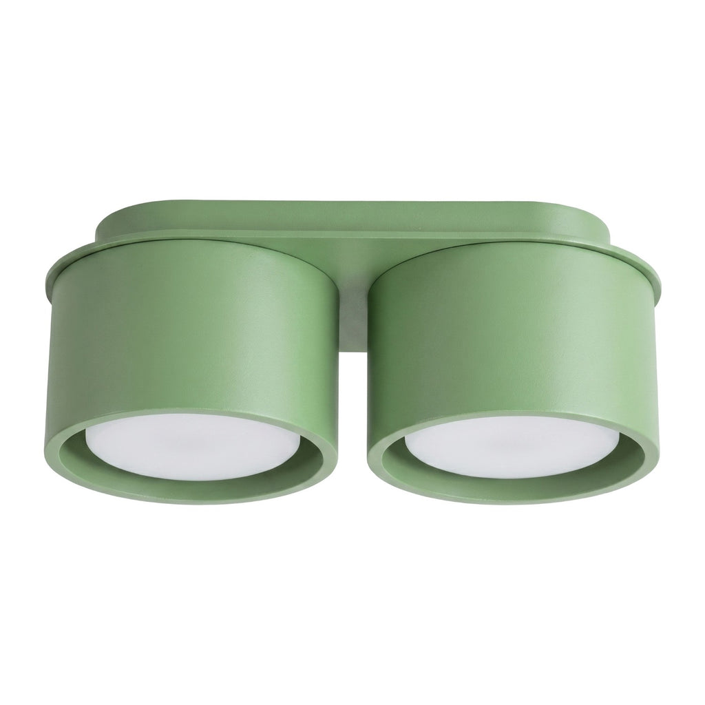 Plafonnier Modo 2 aluminium vert sauge Gx53