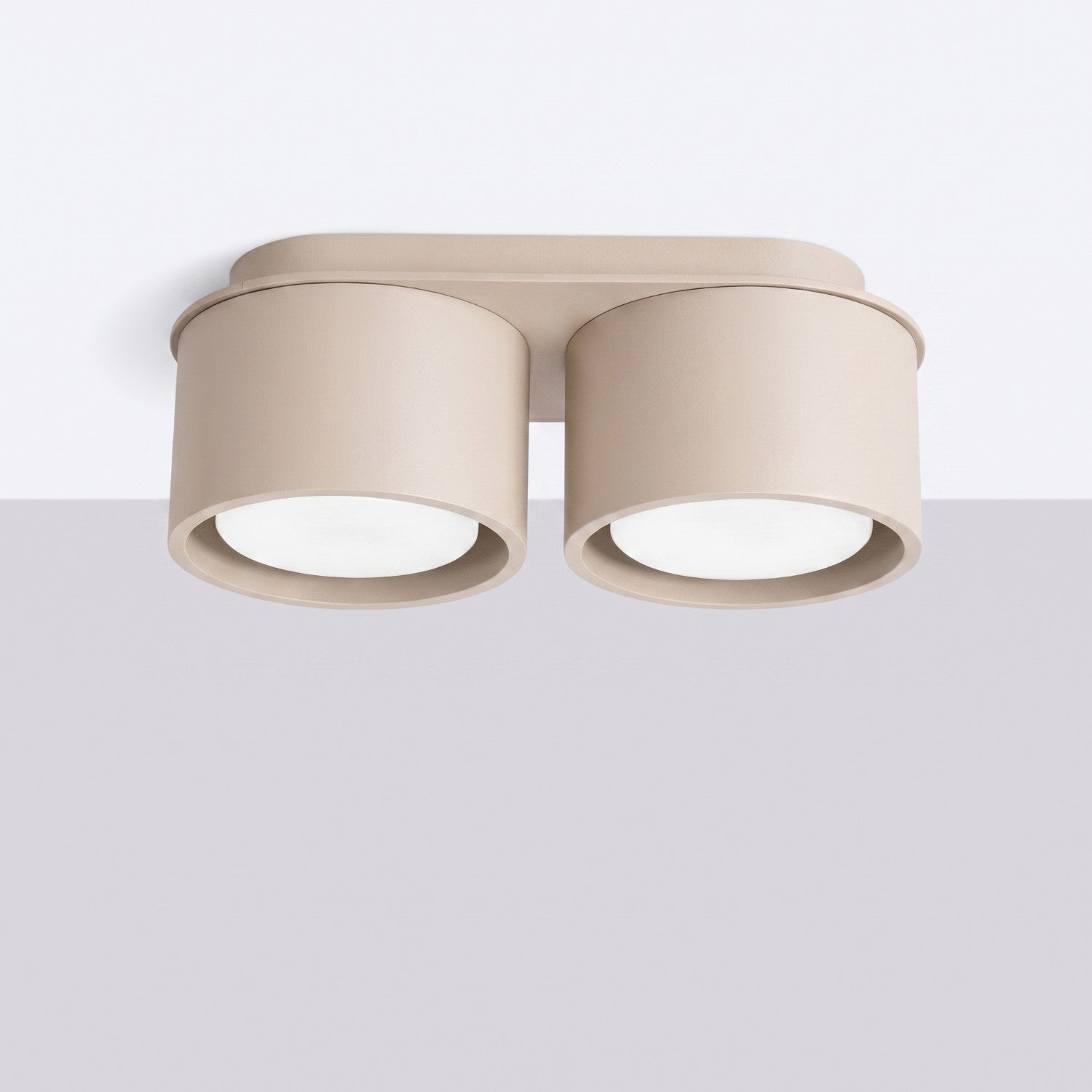 Plafonnier Modo 2 aluminium taupe Gx53, vue 2