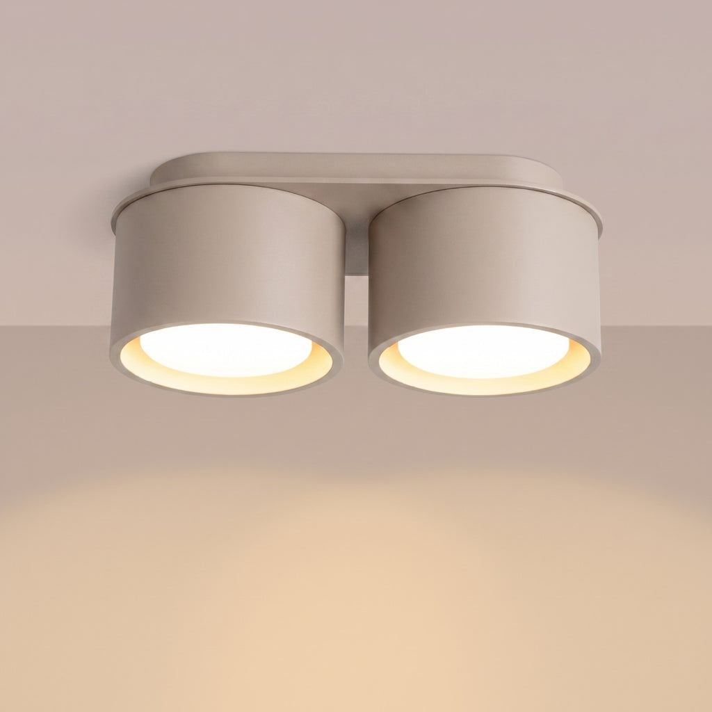 Plafonnier Modo 2 aluminium taupe Gx53, vue 3
