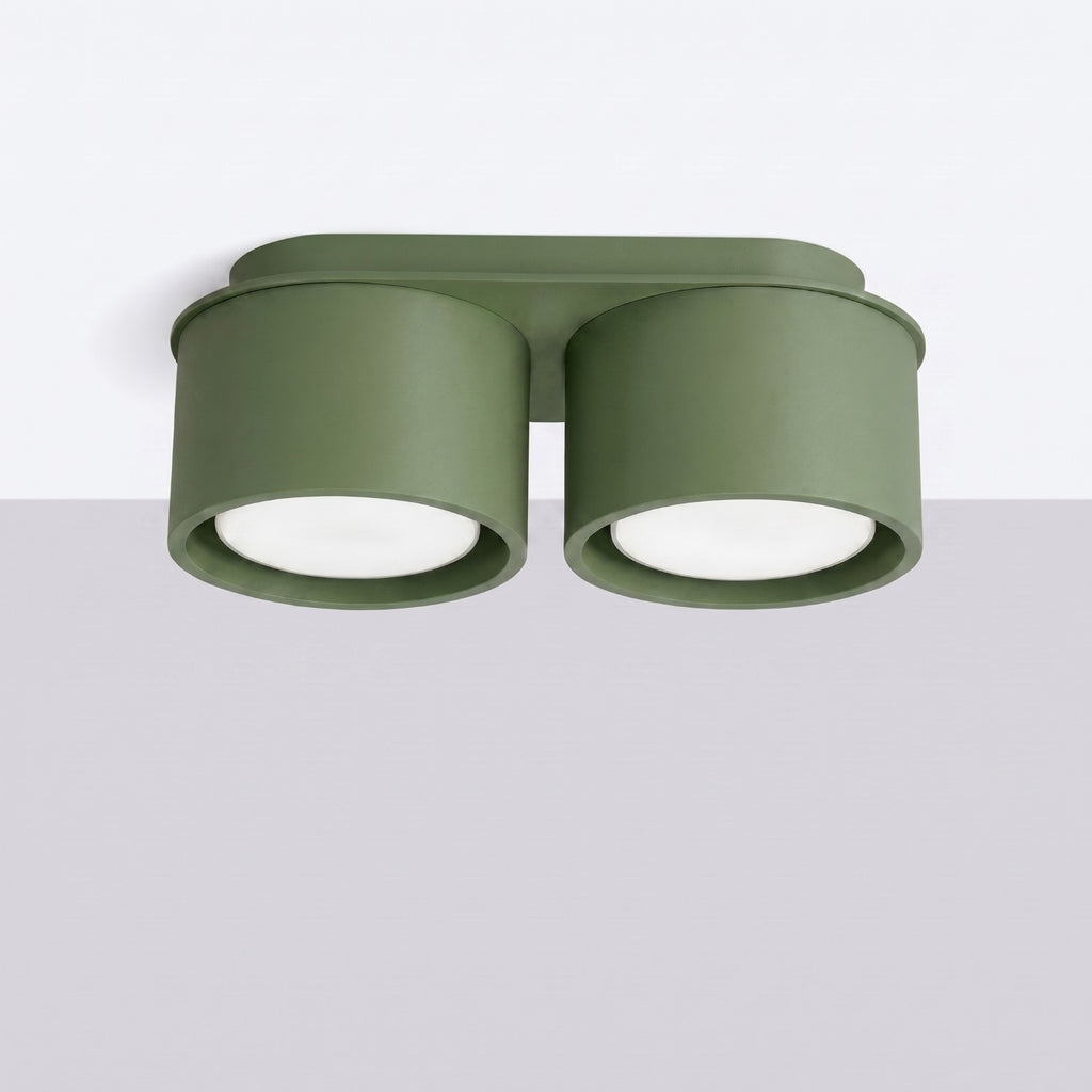 Plafonnier Modo 2 aluminium vert olive Gx53, vue 2