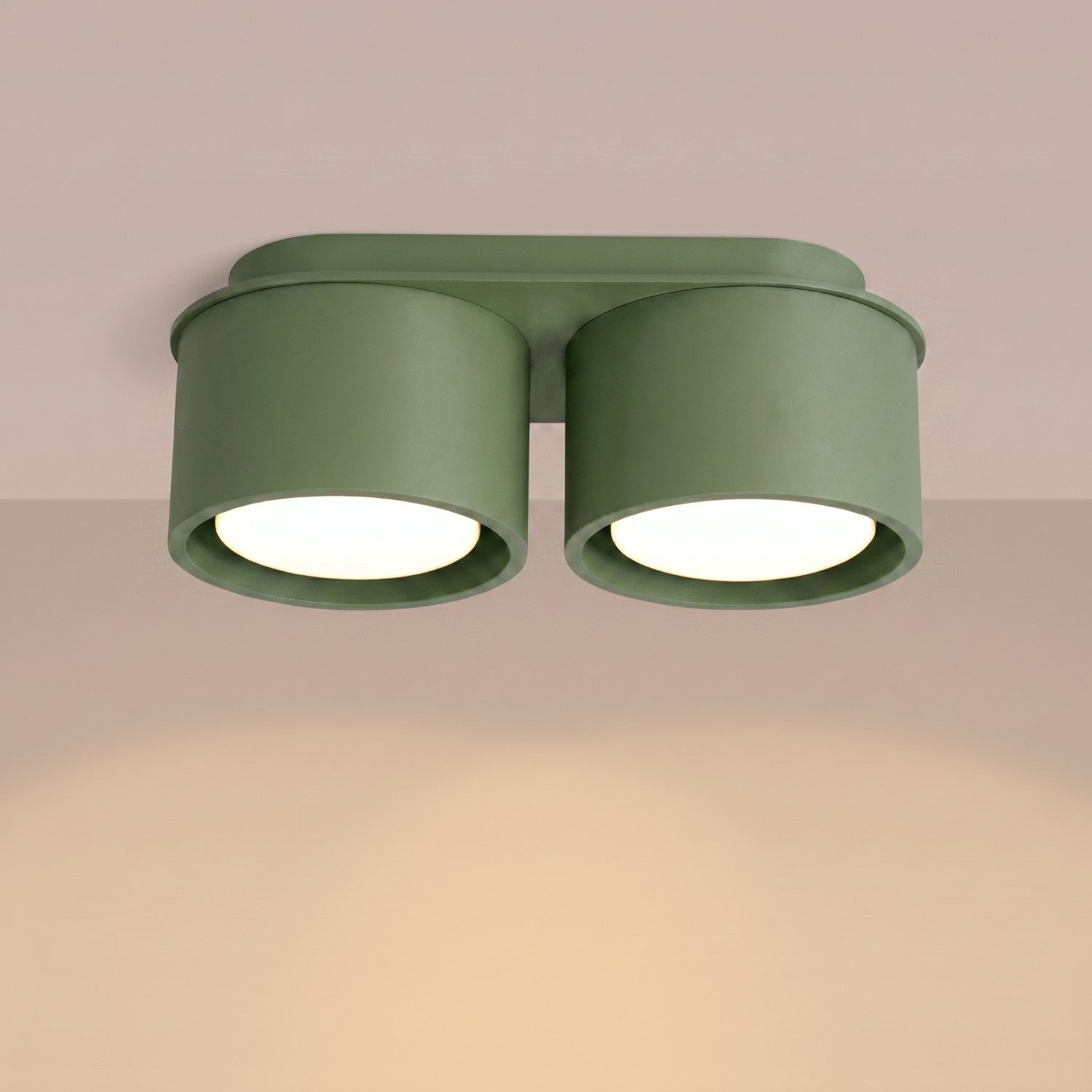 Plafonnier Modo 2 aluminium vert olive Gx53, vue 3