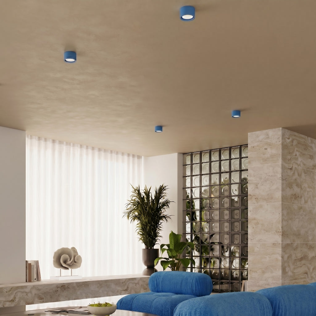 Plafonnier Modo 3 aluminium bleu azur Gx53, vue 14