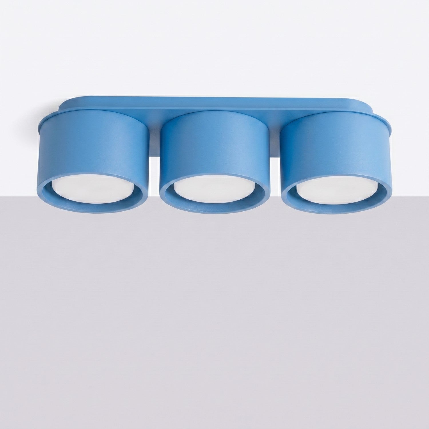 Plafonnier Modo 3 aluminium bleu azur Gx53, vue 2