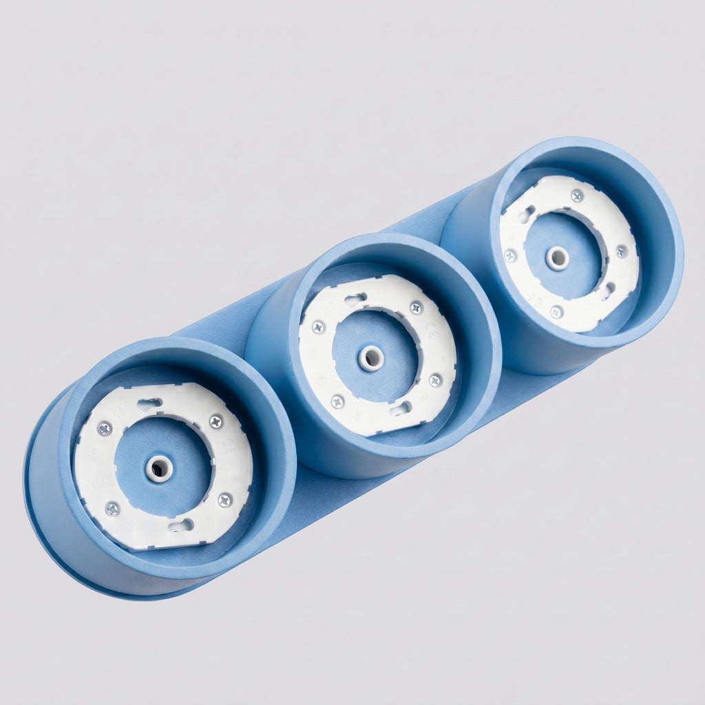Plafonnier Modo 3 aluminium bleu azur Gx53, vue 6