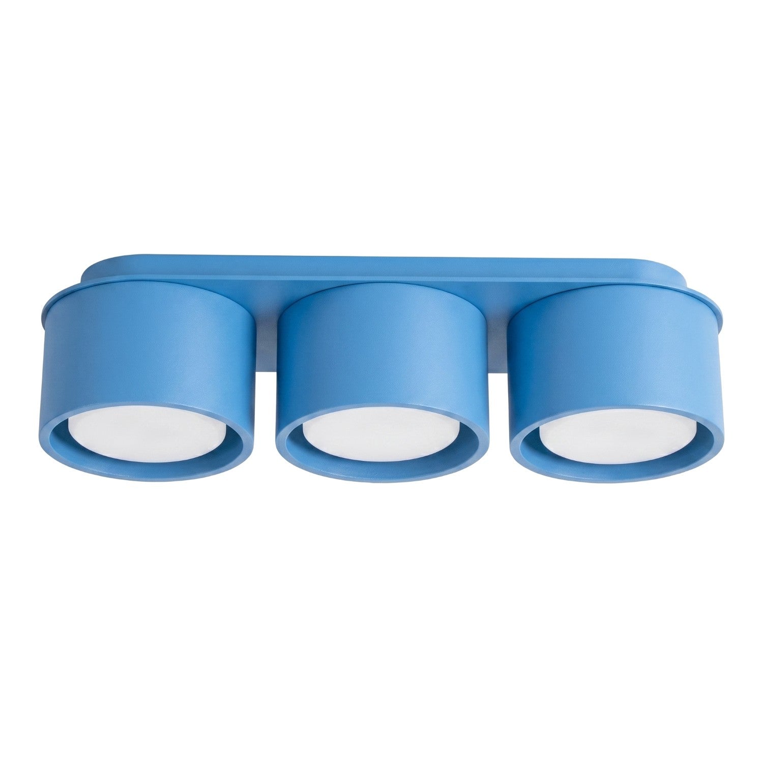 Plafonnier Modo 3 aluminium bleu azur Gx53