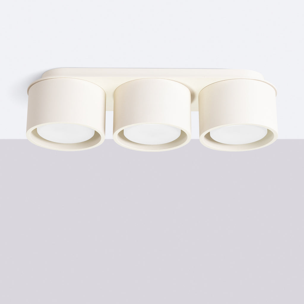 Plafonnier Modo 3 aluminium beige Gx53, vue 2