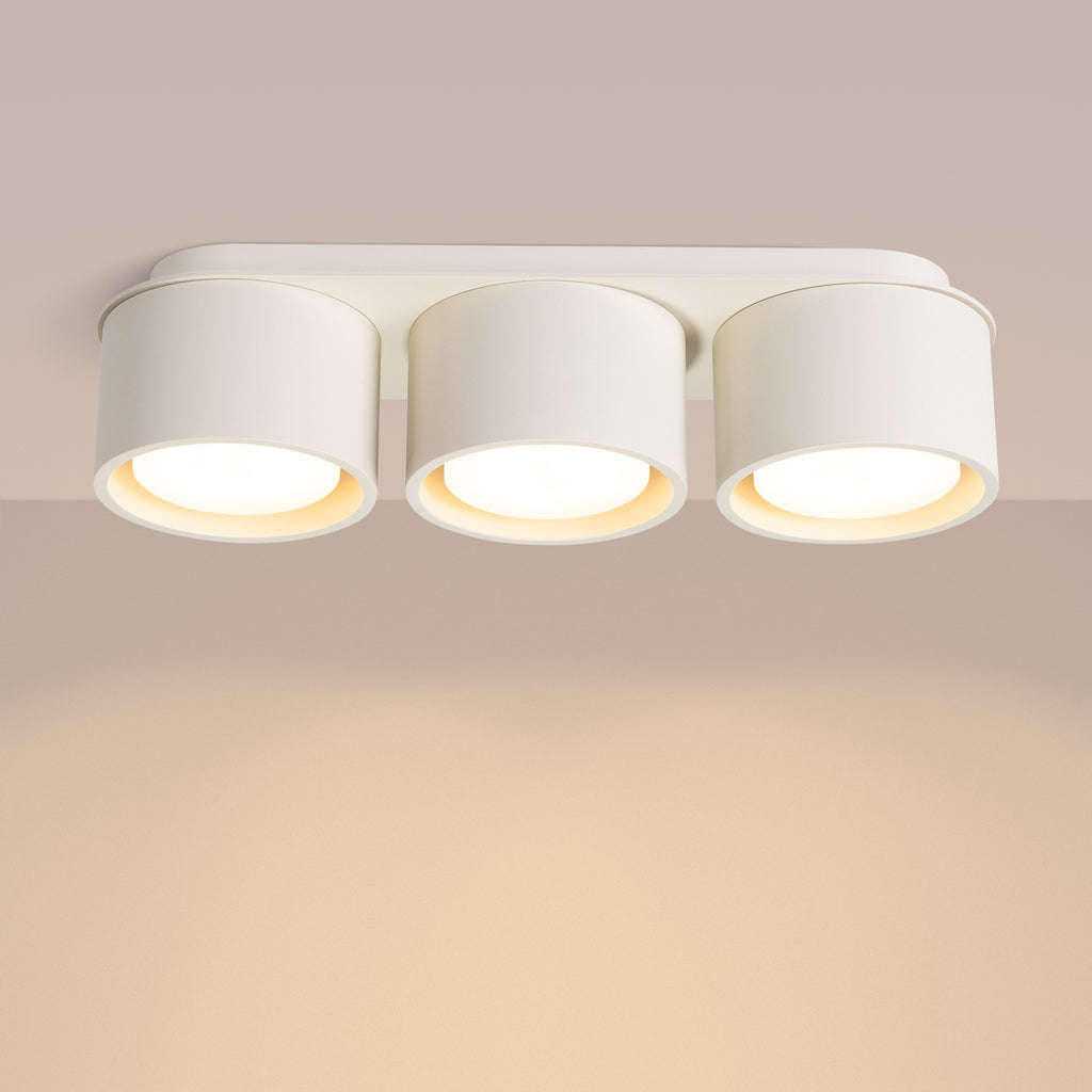 Plafonnier Modo 3 aluminium beige Gx53, vue 3
