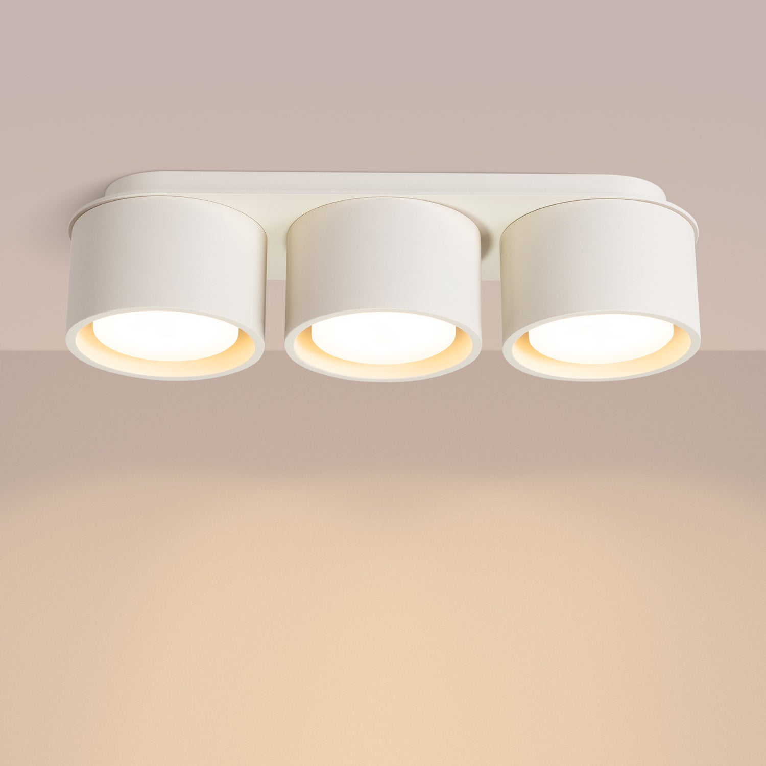 Plafonnier Modo 3 aluminium beige Gx53, vue 3