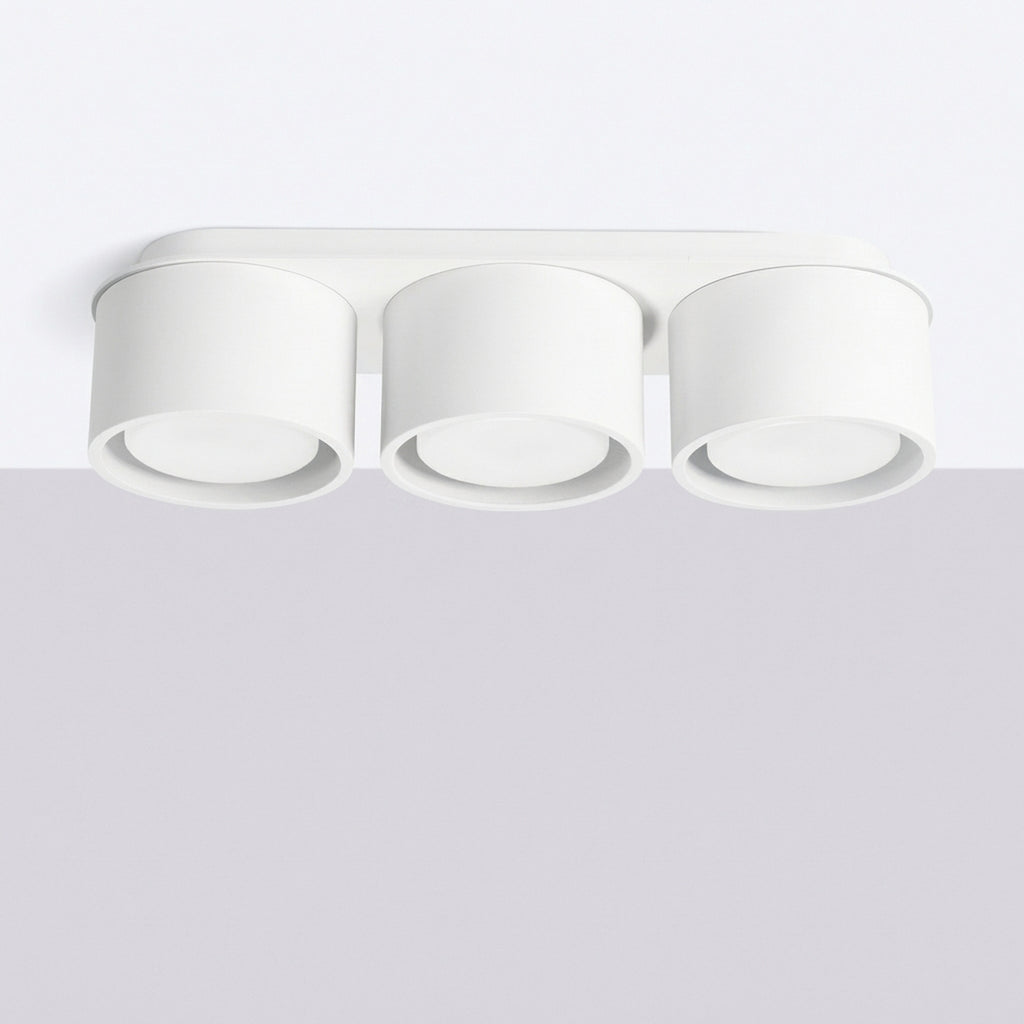 Plafonnier Modo 3 aluminium blanc Gx53, vue 2