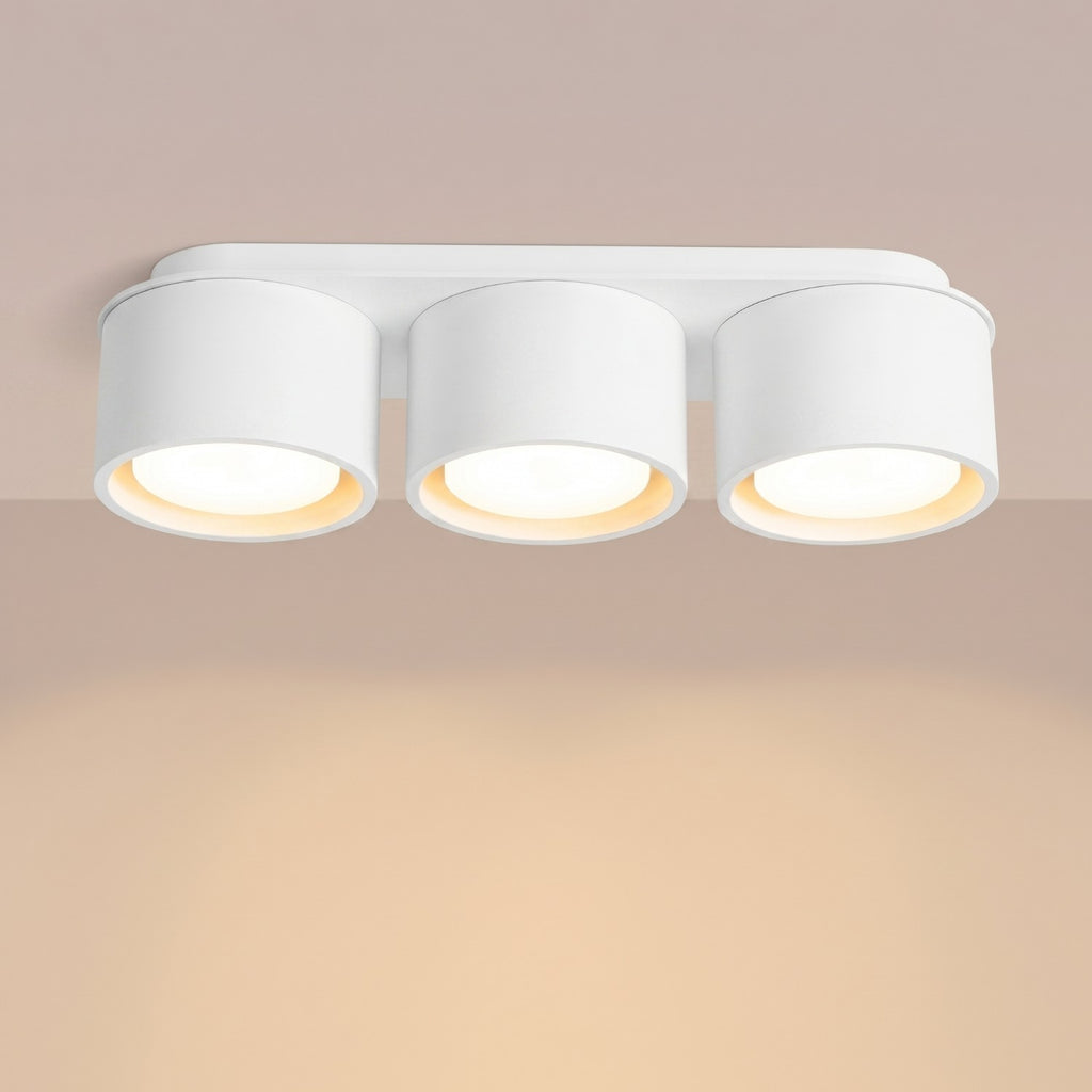 Plafonnier Modo 3 aluminium blanc Gx53, vue 3