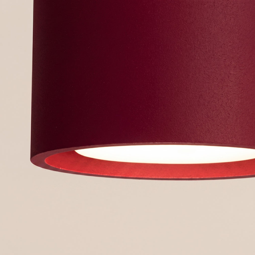 Plafonnier Modo 3 aluminium bordeaux Gx53, vue 4