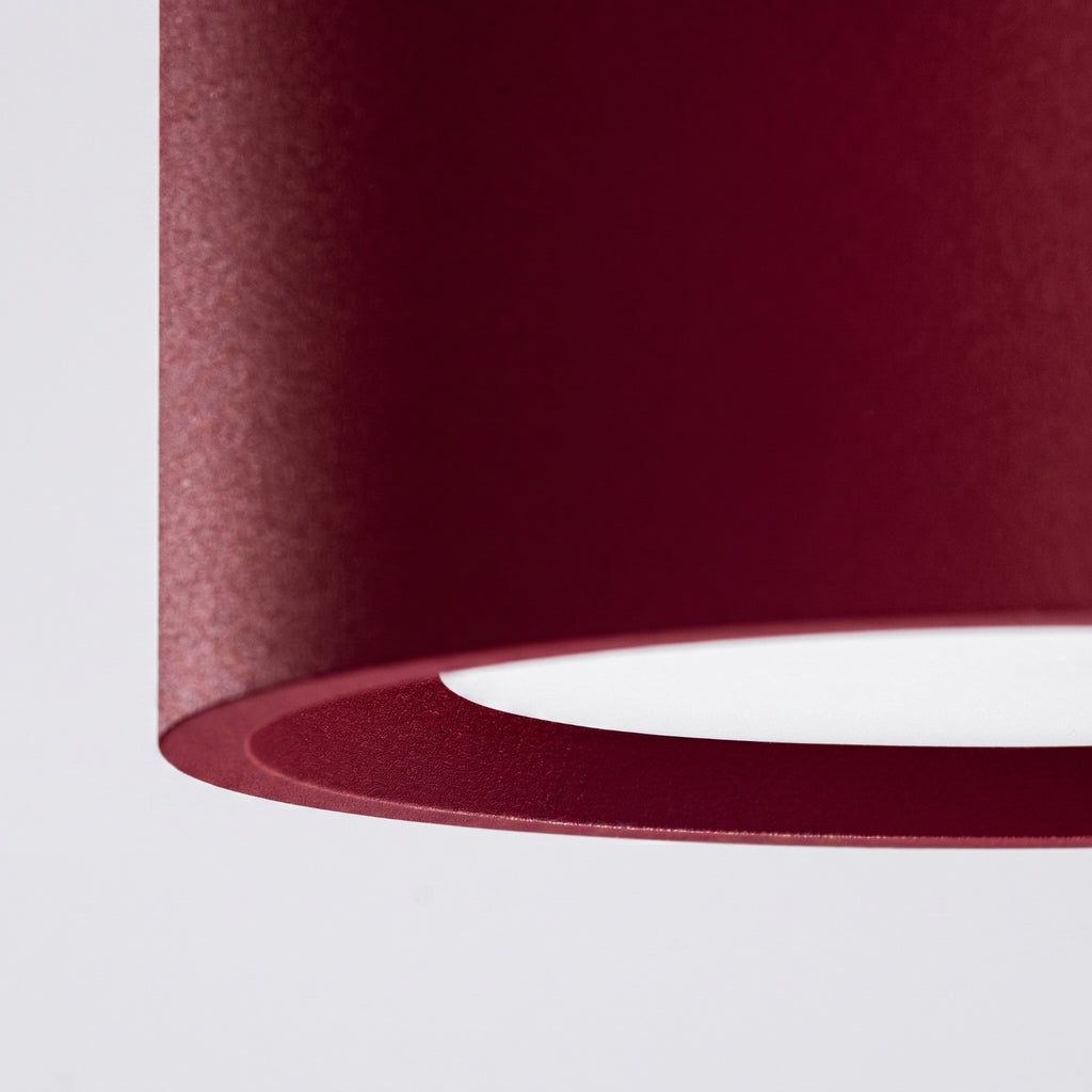 Plafonnier Modo 3 aluminium bordeaux Gx53, vue 5