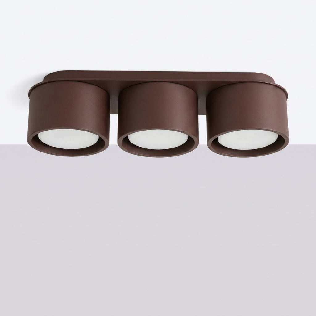 Plafonnier Modo 3 aluminium brun Gx53, vue 2