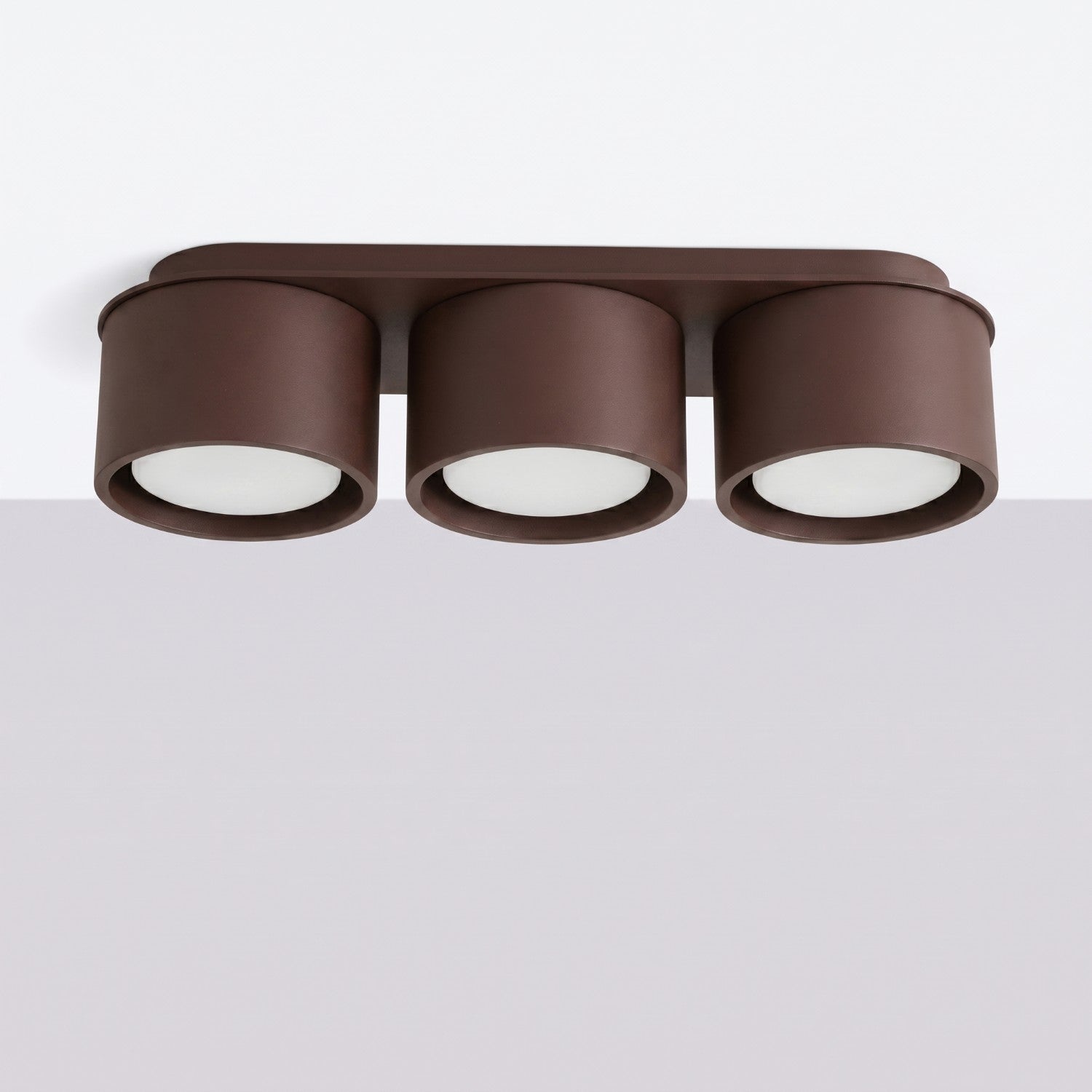 Plafonnier Modo 3 aluminium brun Gx53, vue 2