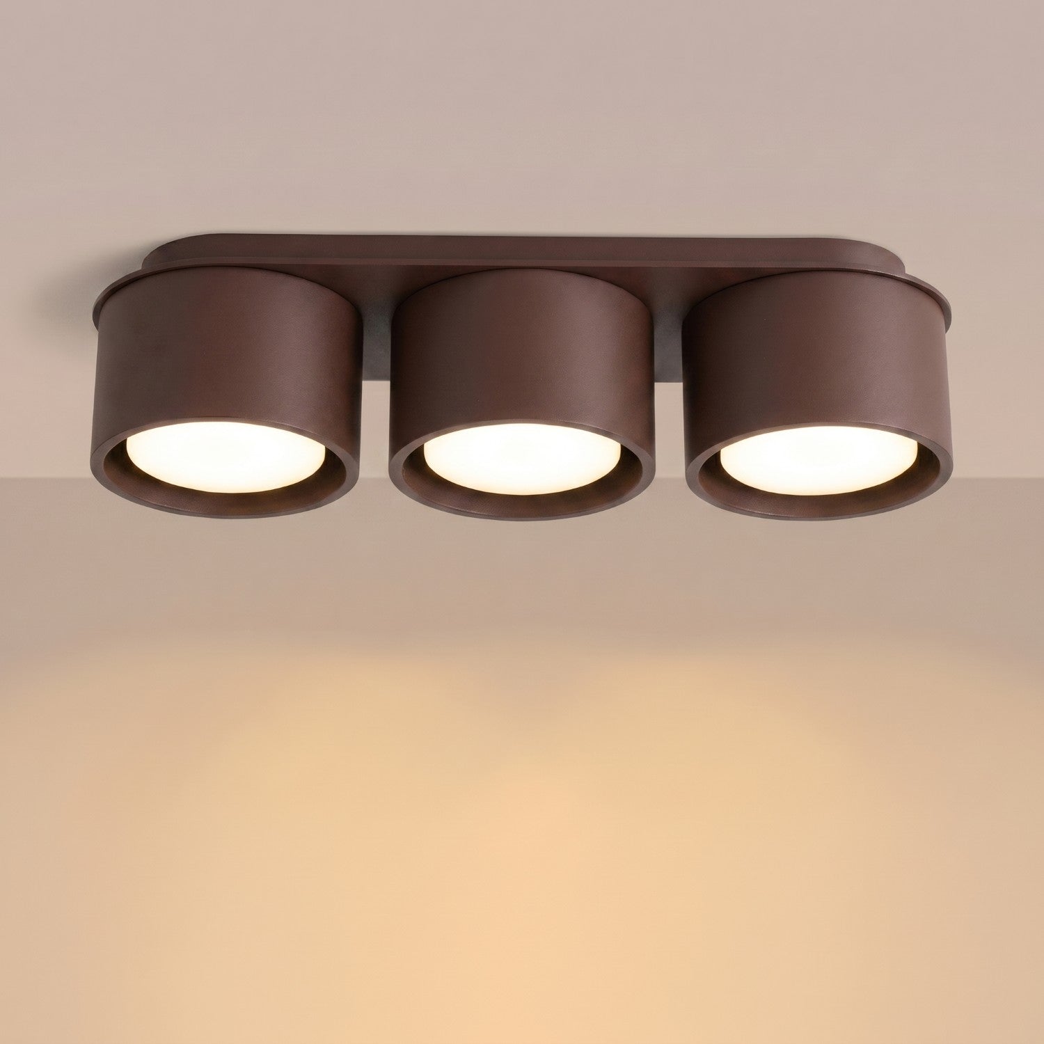 Plafonnier Modo 3 aluminium brun Gx53, vue 3