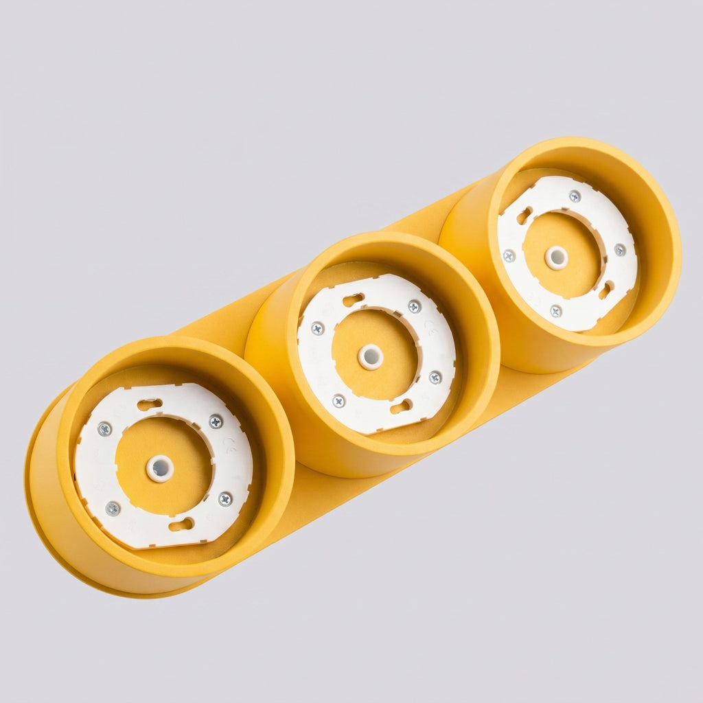 Plafonnier Modo 3 aluminium jaune Gx53, vue 6