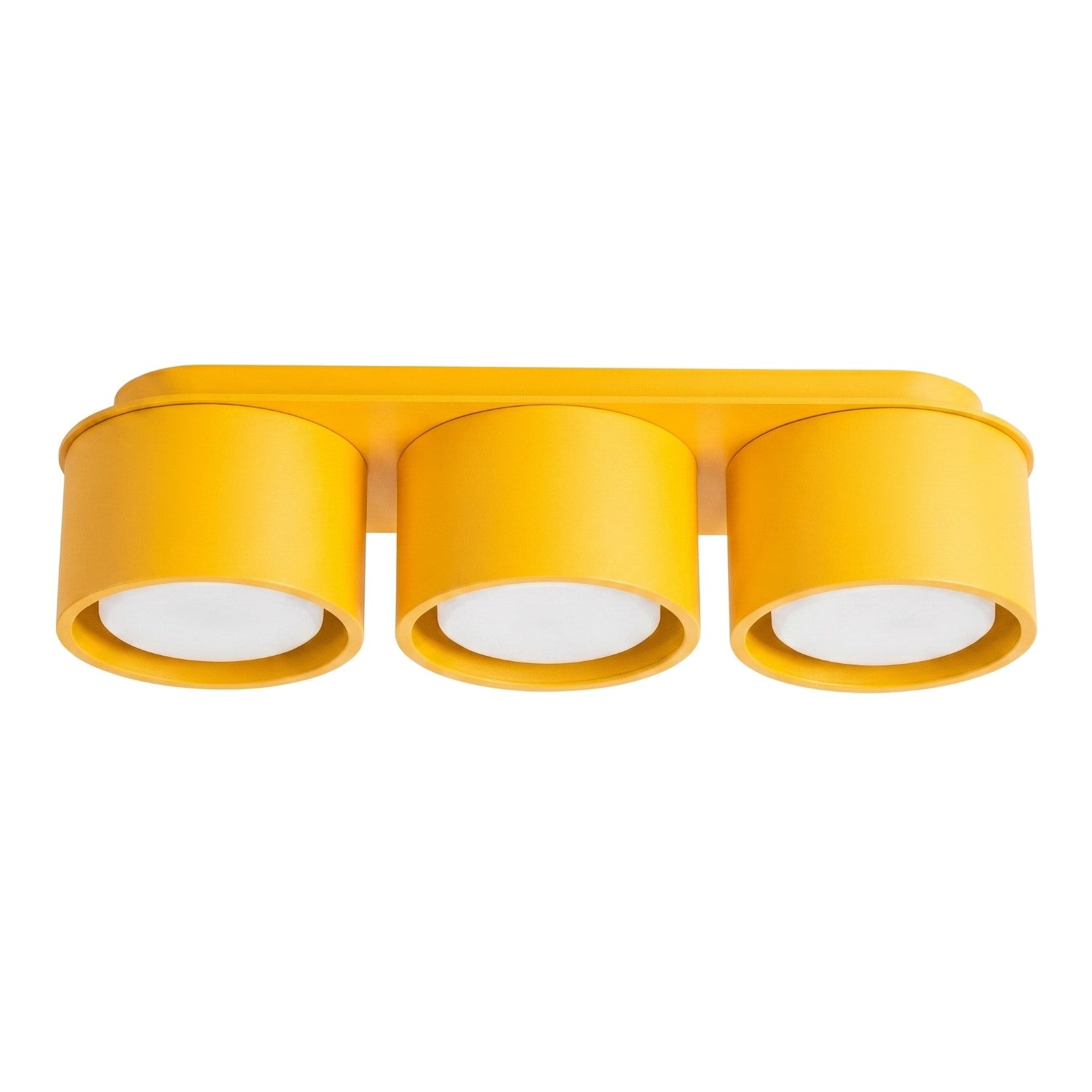 Plafonnier Modo 3 aluminium jaune Gx53