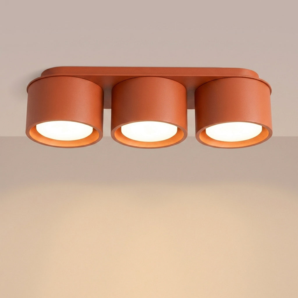 Plafonnier Modo 3 aluminium ocre rouge Gx53, vue 3