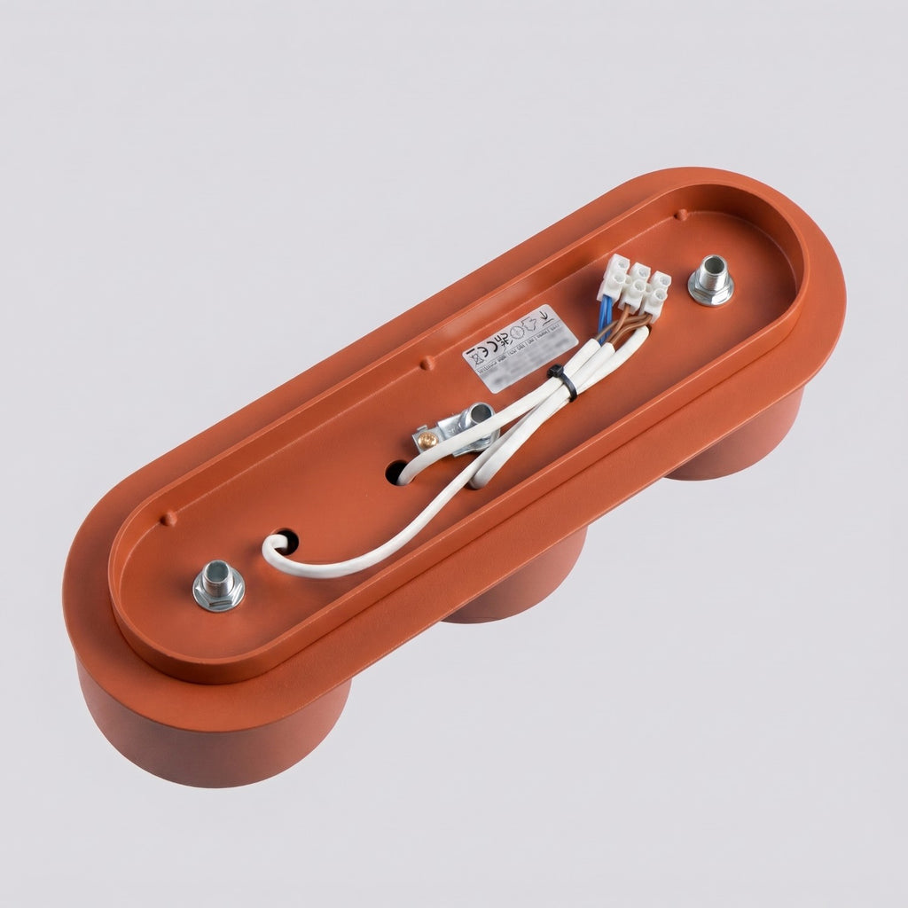 Plafonnier Modo 3 aluminium ocre rouge Gx53, vue 7