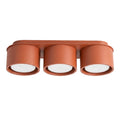 Plafonnier Modo 3 aluminium ocre rouge Gx53