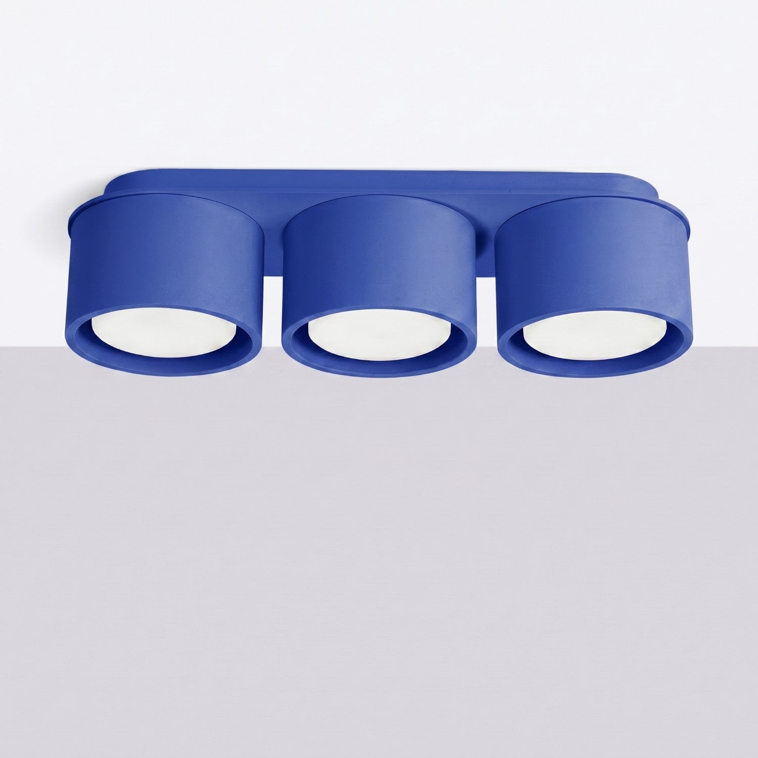 Plafonnier Modo 3 aluminium bleu outremer Gx53, vue 2