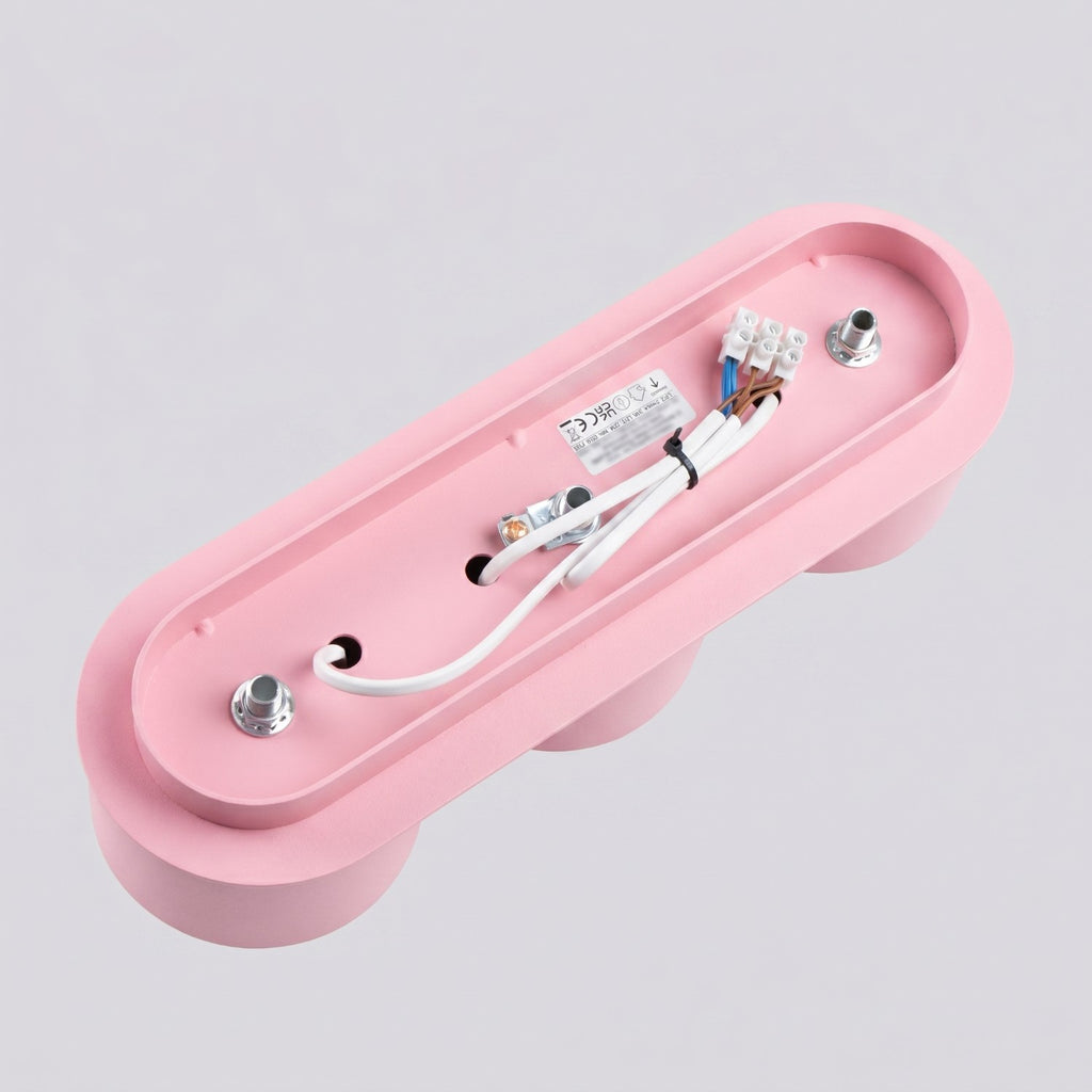 Plafonnier Modo 3 aluminium rose Gx53, vue 7