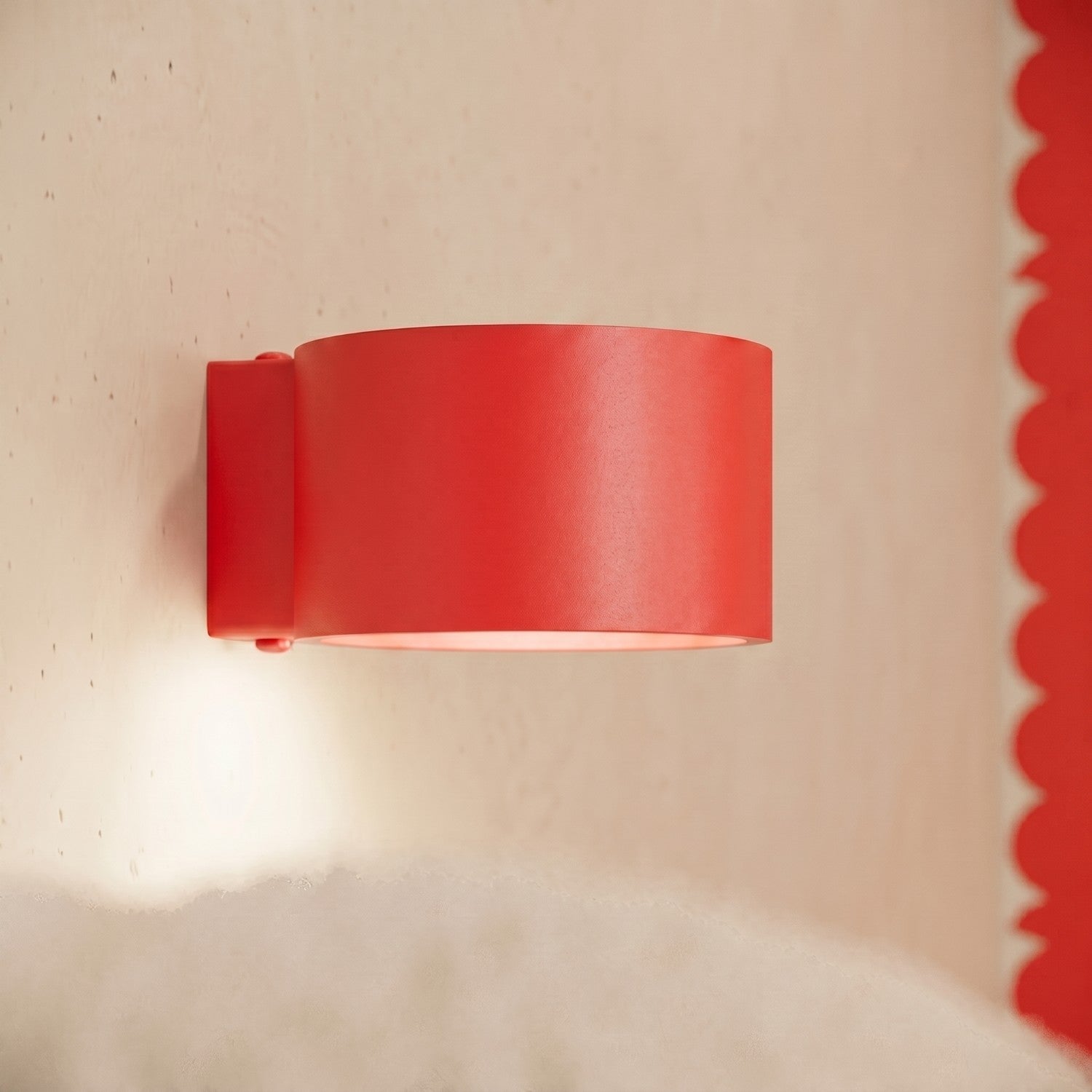 Plafonnier Modo 3 aluminium rouge Gx53, vue 15