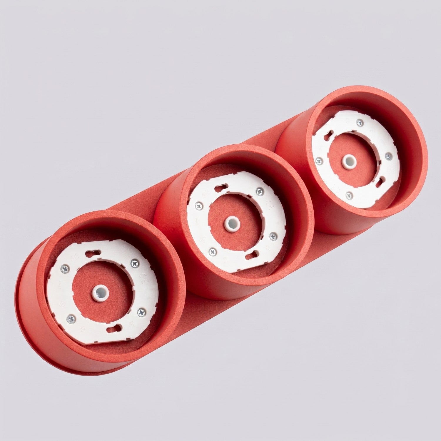 Plafonnier Modo 3 aluminium rouge Gx53, vue 6