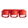Plafonnier Modo 3 aluminium rouge Gx53