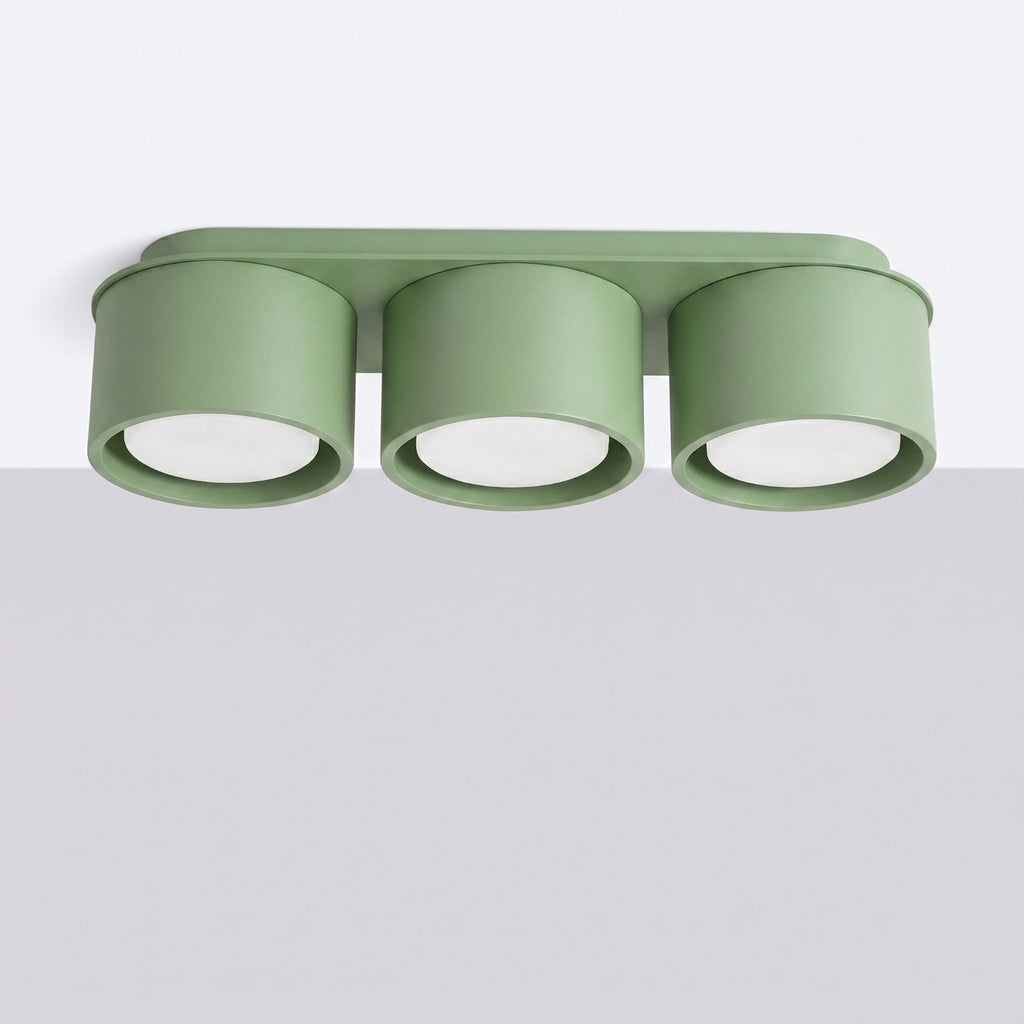 Plafonnier Modo 3 aluminium vert sauge Gx53, vue 2