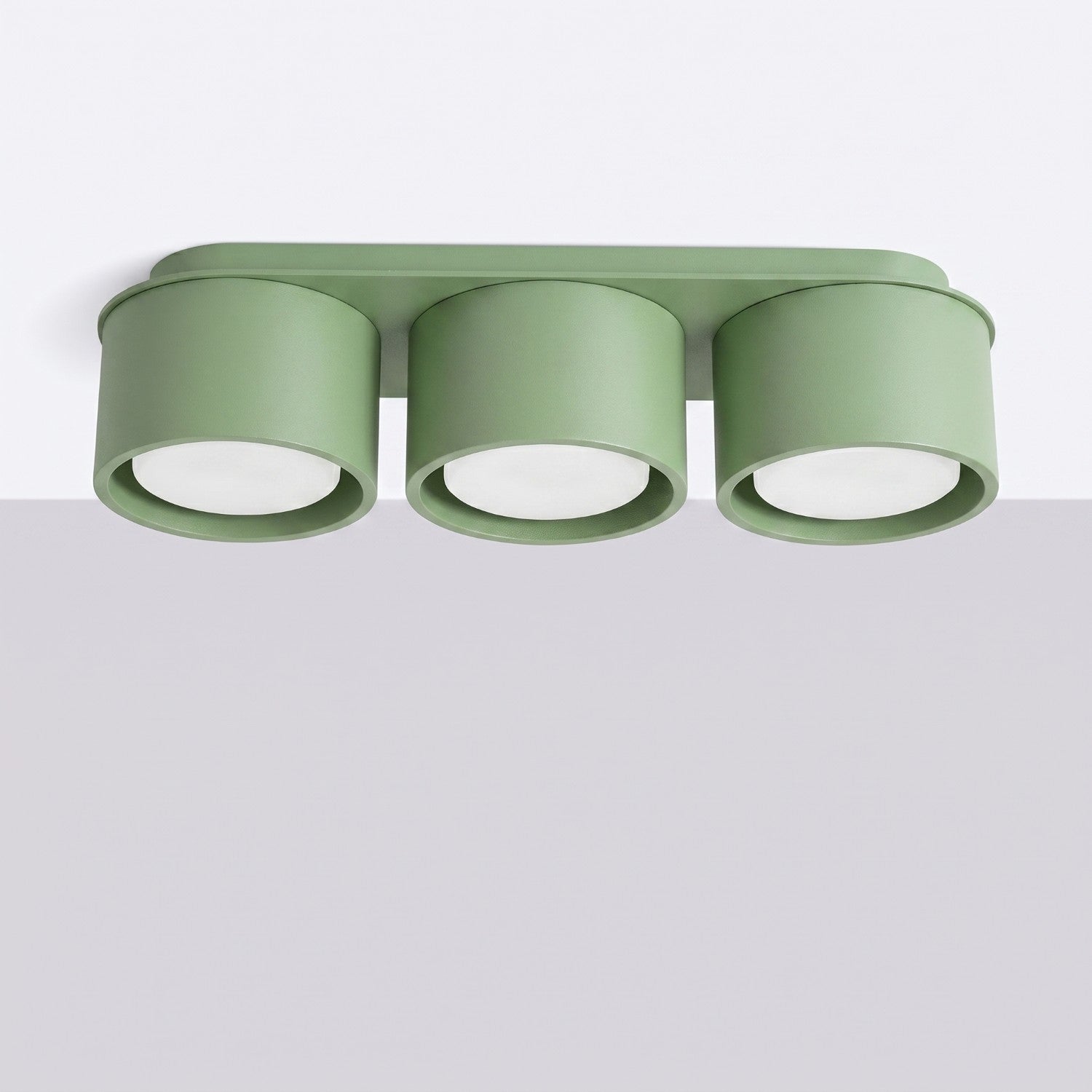 Plafonnier Modo 3 aluminium vert sauge Gx53, vue 2
