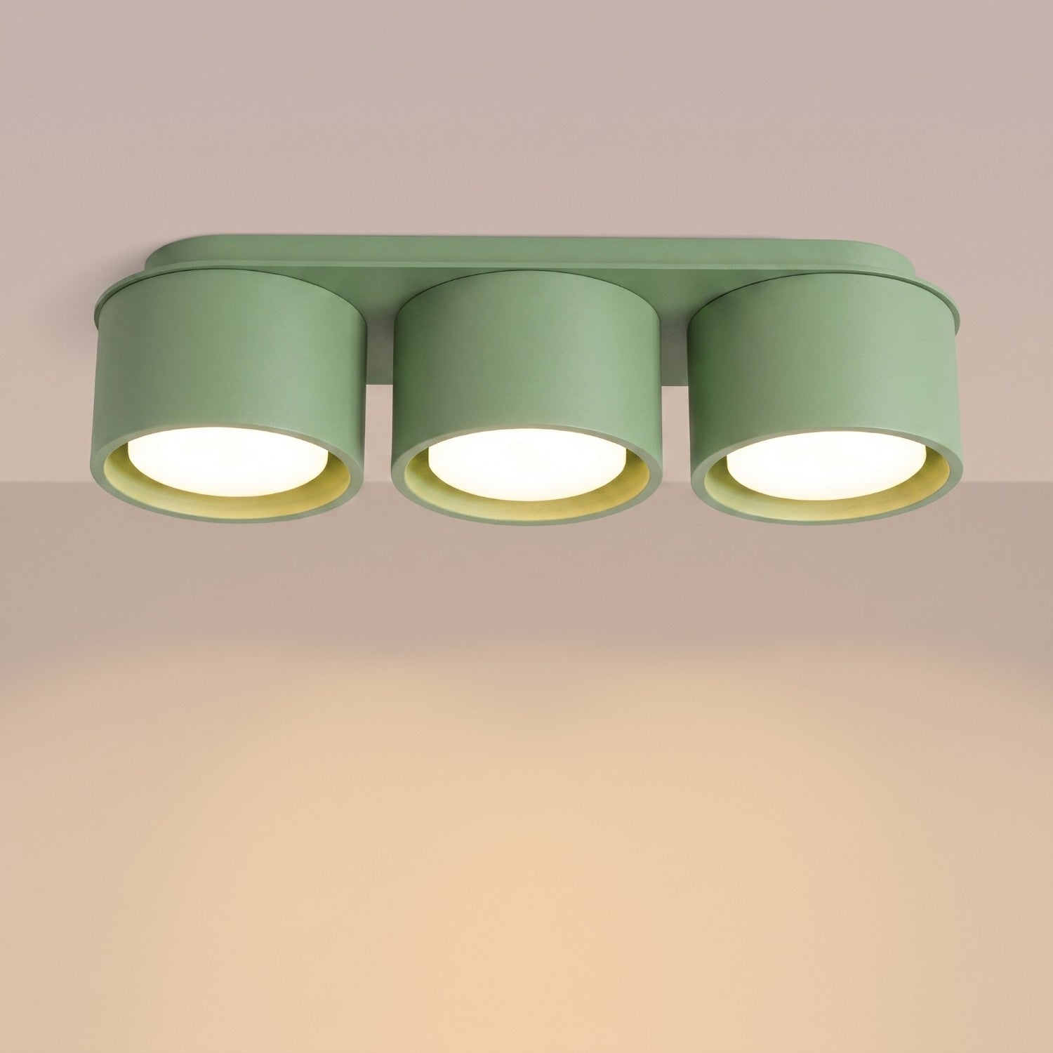 Plafonnier Modo 3 aluminium vert sauge Gx53, vue 3