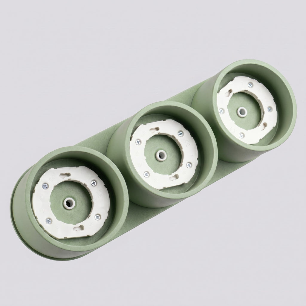 Plafonnier Modo 3 aluminium vert sauge Gx53, vue 6