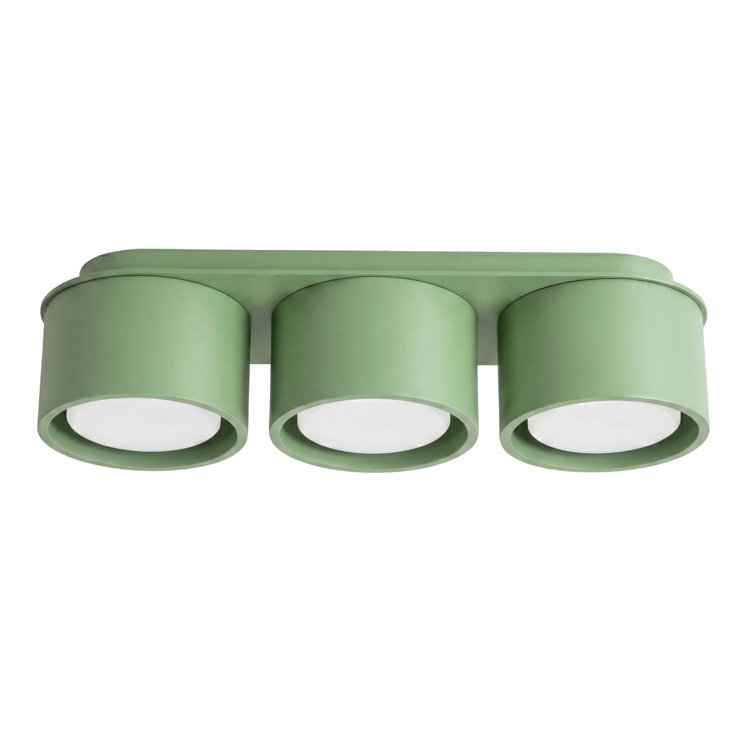 Plafonnier Modo 3 aluminium vert sauge Gx53