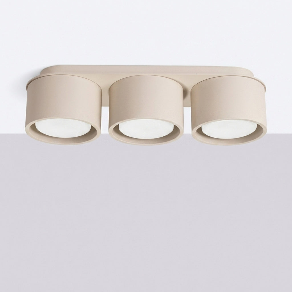 Plafonnier Modo 3 aluminium taupe Gx53, vue 2