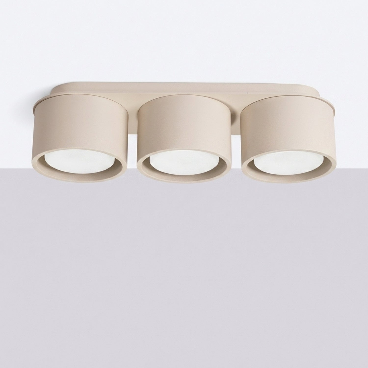 Plafonnier Modo 3 aluminium taupe Gx53, vue 2