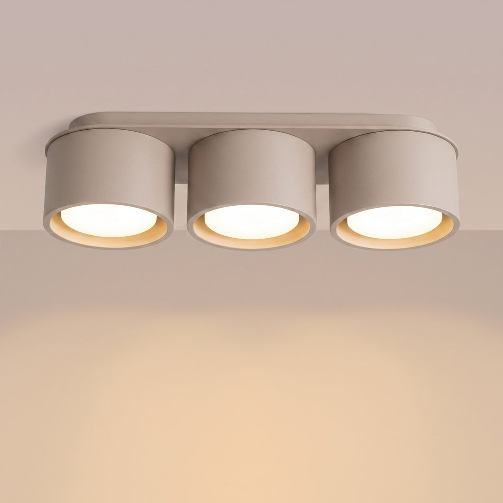 Plafonnier Modo 3 aluminium taupe Gx53, vue 3