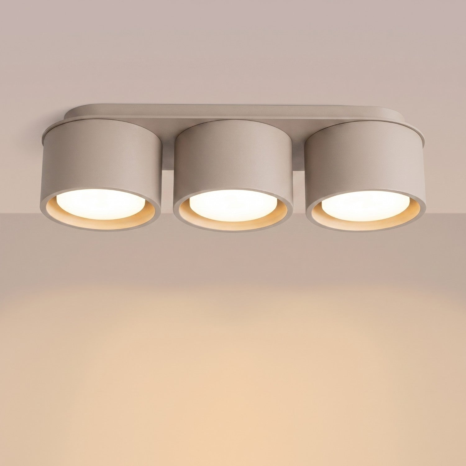 Plafonnier Modo 3 aluminium taupe Gx53, vue 3