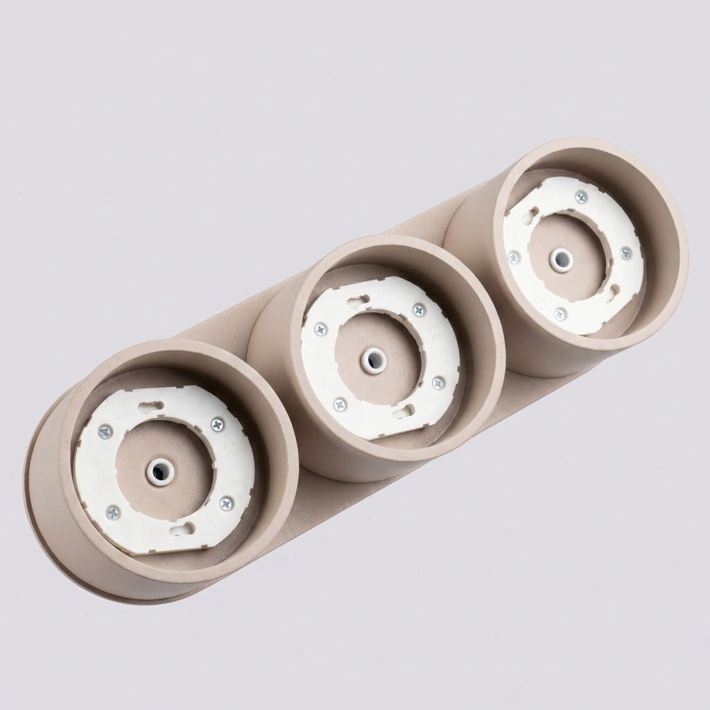 Plafonnier Modo 3 aluminium taupe Gx53, vue 6