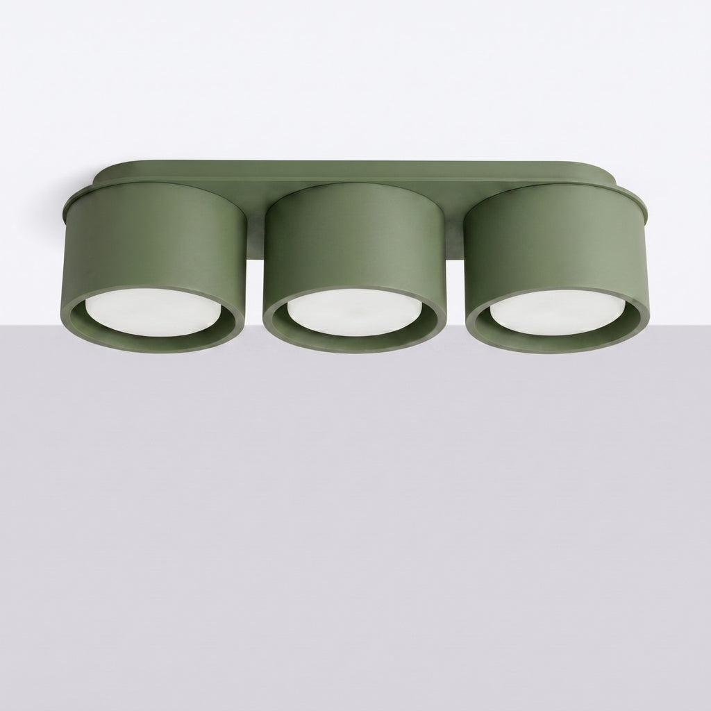 Plafonnier Modo 3 aluminium vert olive Gx53, vue 2