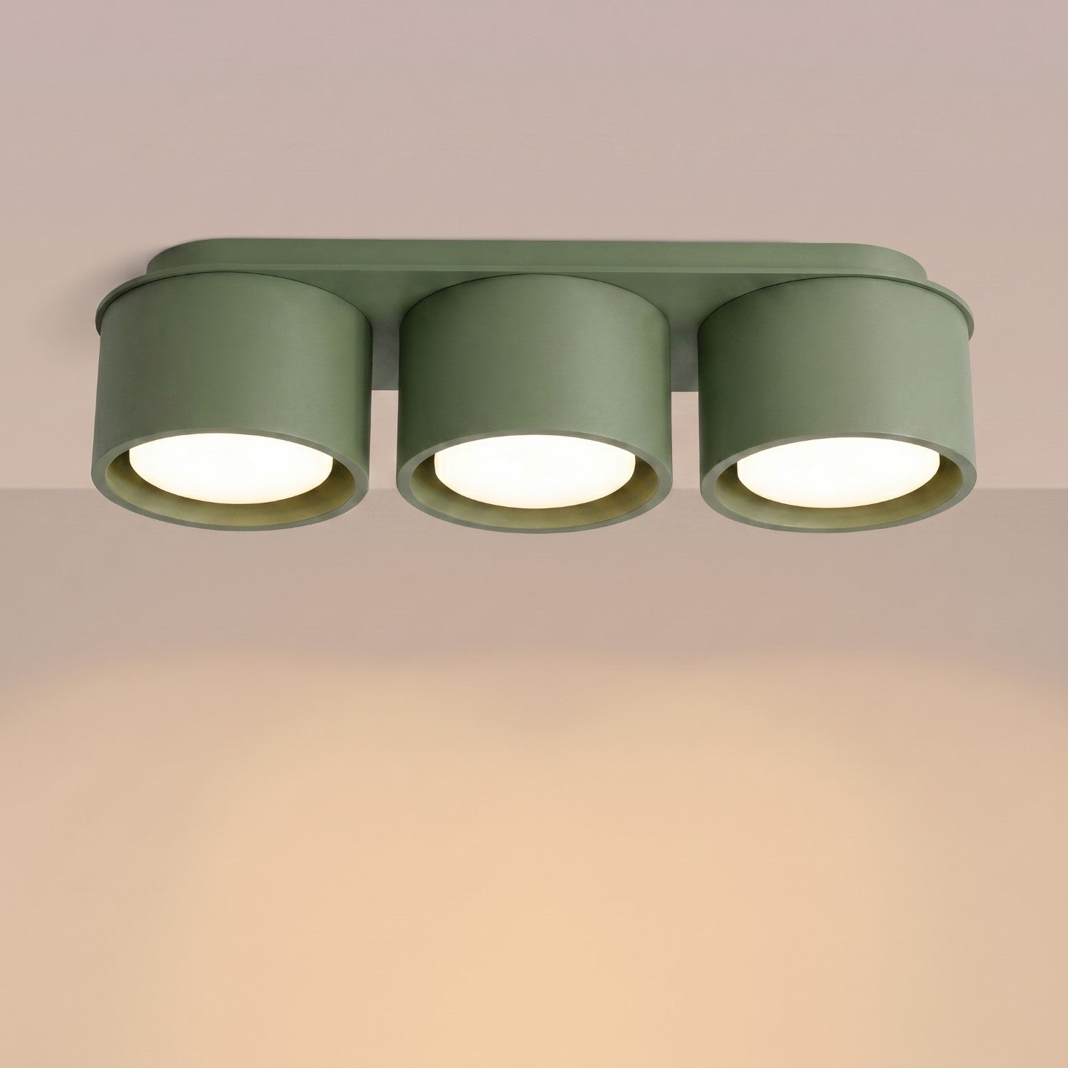 Plafonnier Modo 3 aluminium vert olive Gx53, vue 3