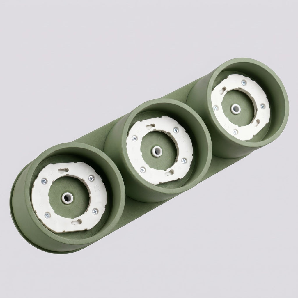 Plafonnier Modo 3 aluminium vert olive Gx53, vue 6