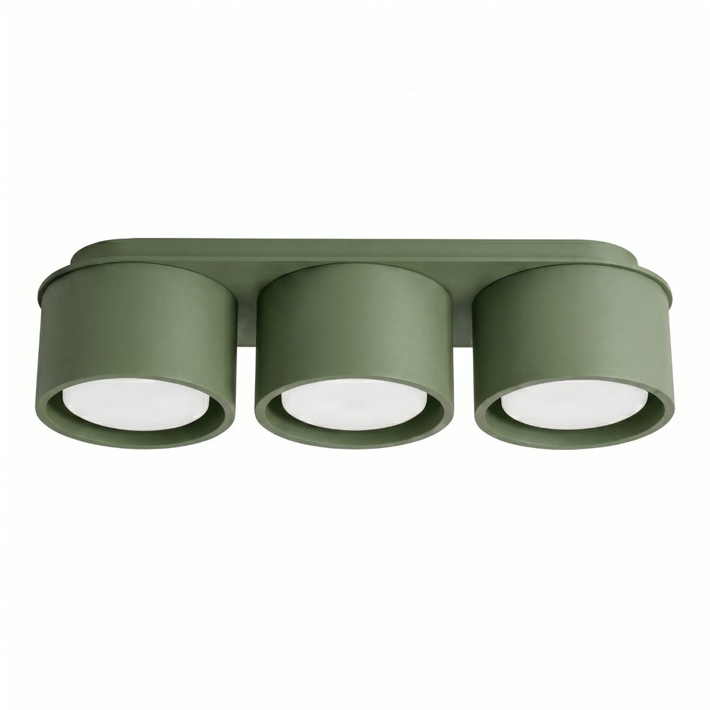 Plafonnier Modo 3 aluminium vert olive Gx53