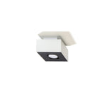 Plafonnier Mono 1 acier blanc vue de face