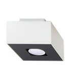 Plafonnier Mono 1 acier blanc