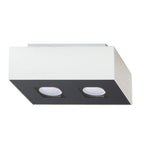 Plafonnier Mono 2 acier blanc
