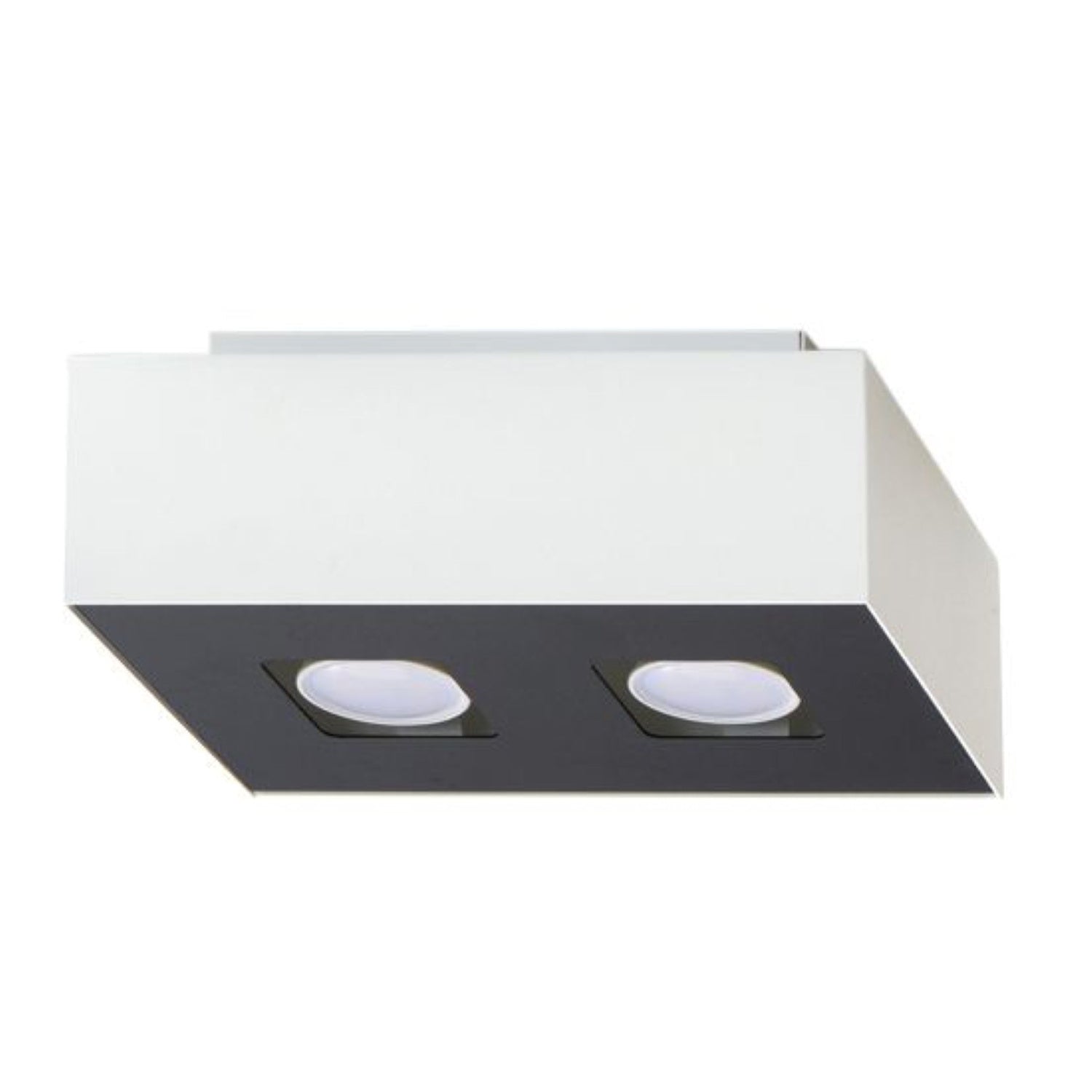 Plafonnier Mono 2 acier blanc